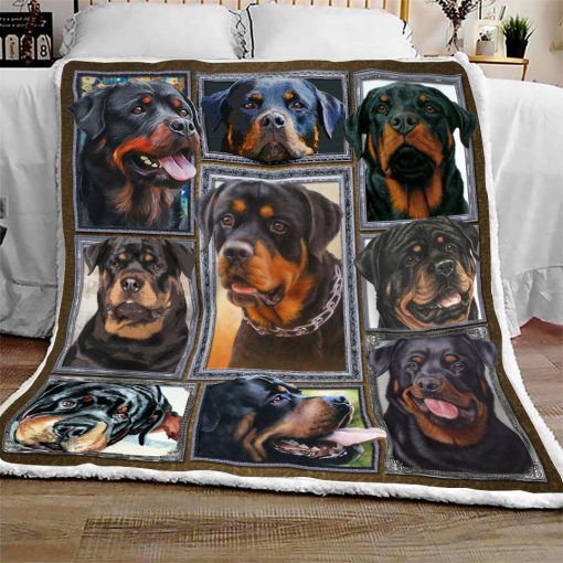 Rottweiler CL18110219MDF Sherpa Fleece Blanket