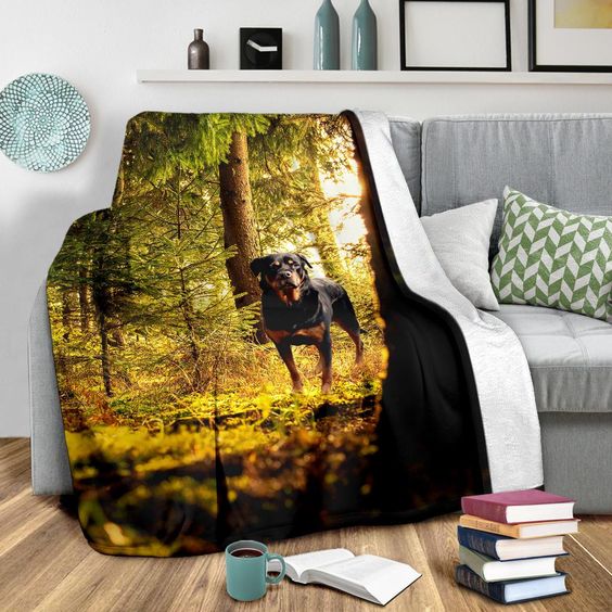 Rottweiler CLA0810393F Sherpa Fleece Blanket