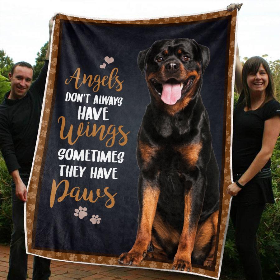 Rottweiler CLM2410277S Sherpa Fleece Blanket