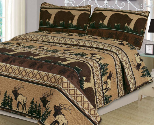 Rustic Bear CLA270918 Quilt Bedding Set