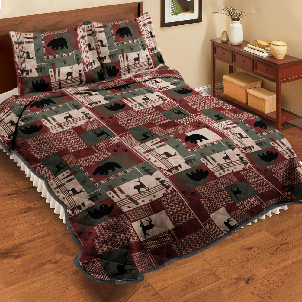 Rustic Moose CLA2609192B Quilt Bedding Set