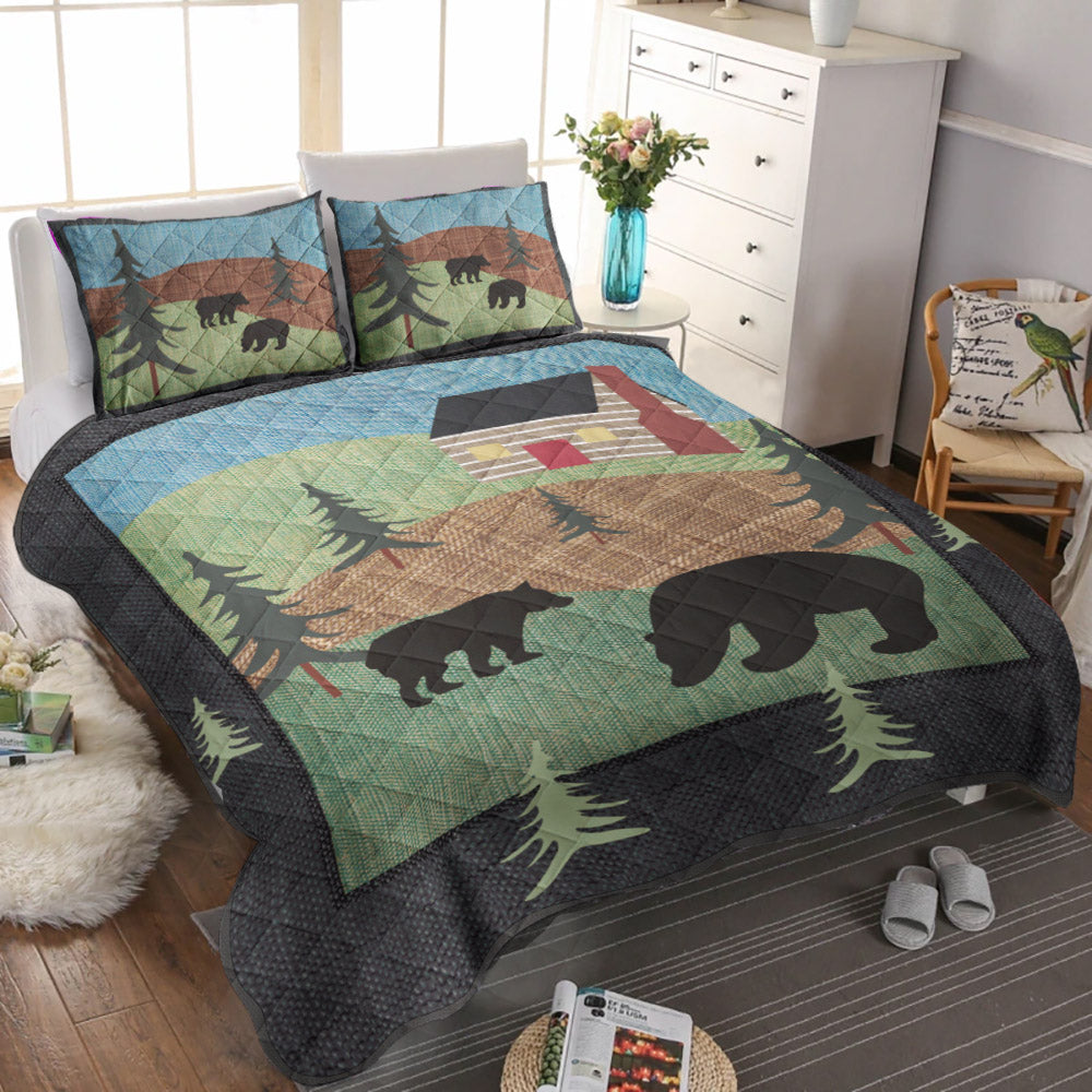 Rustic Bear CLA2809354B Quilt Bedding Set