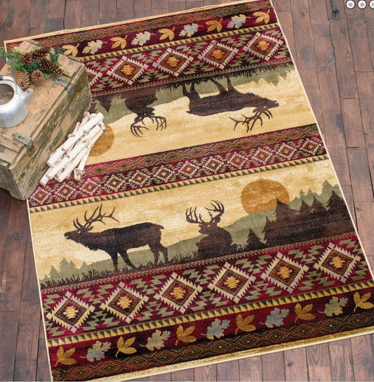 Rustic Deer CLA0410116R Rug