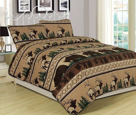 Rustic Moose And Deer CLA3009500B Bedding Sets