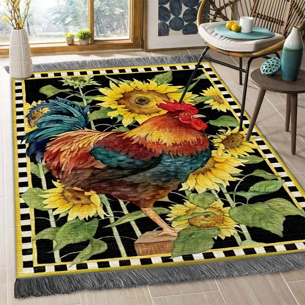 Rustic Rooster AA0910097F Decorative Floor-cloth