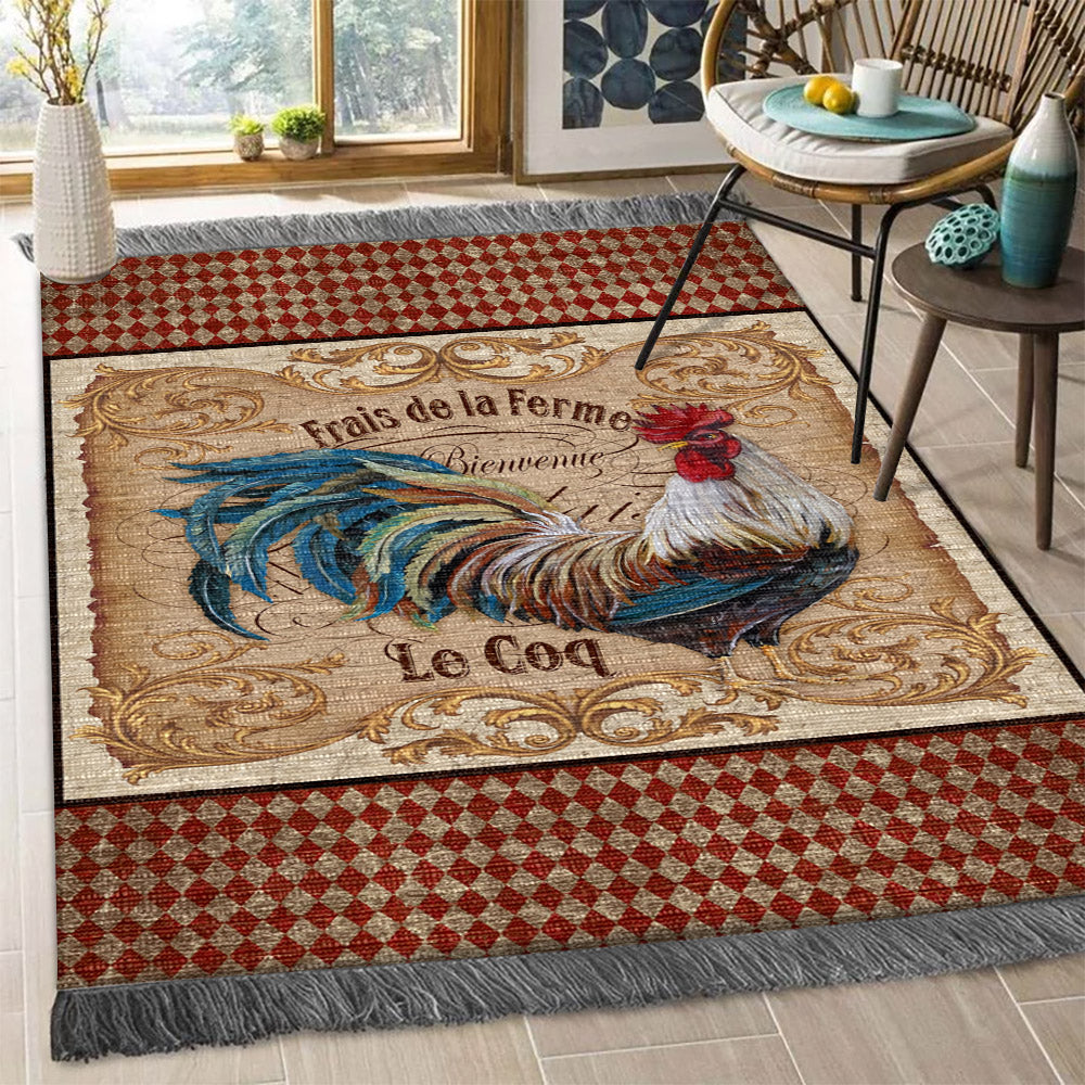 Rustic Rooster AA0910098F Decorative Floor-cloth