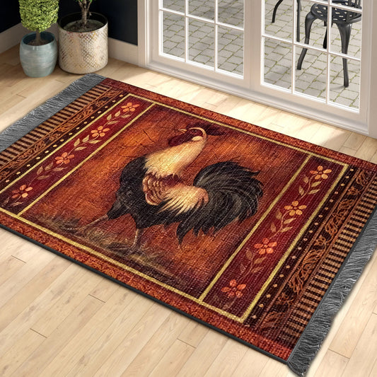 Rustic Rooster AA0910100F Decorative Floor-cloth