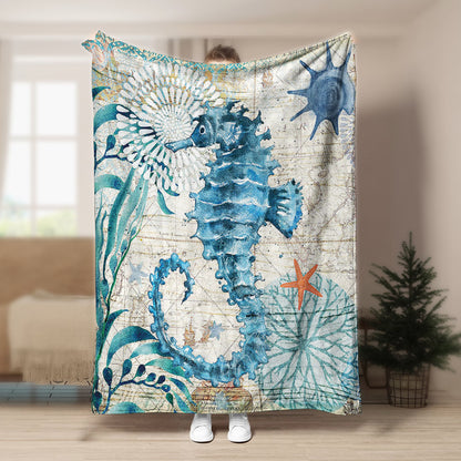 Seahorse CLA140846 Sherpa Fleece Blanket