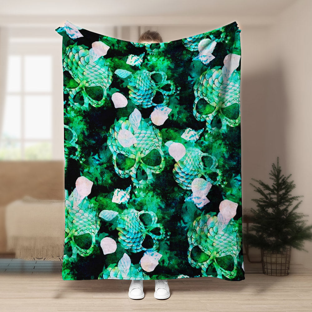 Skull CL150856MD Sherpa Fleece Blanket