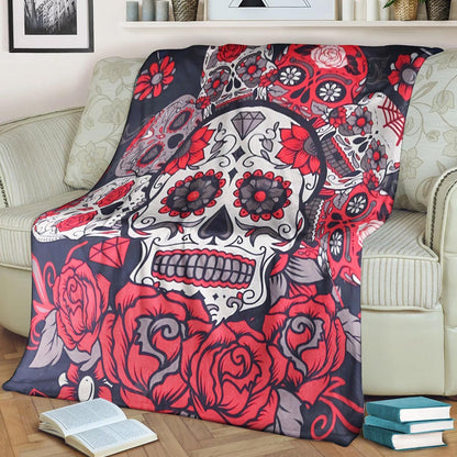 Skull CLA140848 Sherpa Fleece Blanket