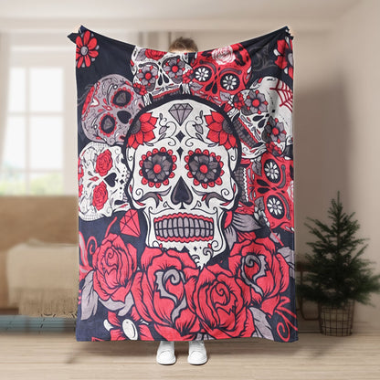 Skull CLA140848 Sherpa Fleece Blanket