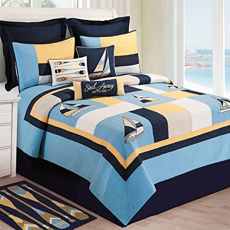 Sail Away CLM2210215B Quilt Bedding Set