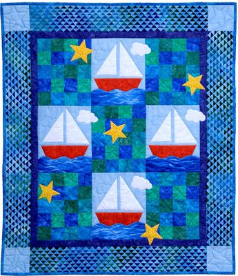 Sailboat CLA0411735Q Quilt Blanket
