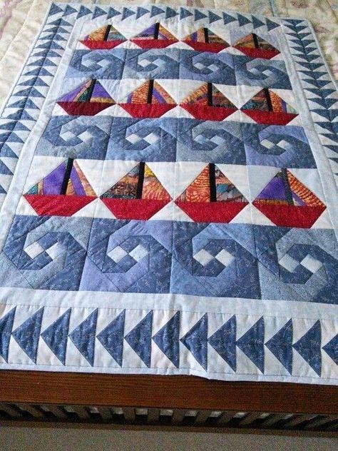 Sailboat CLP0611251Q Quilt Blanket