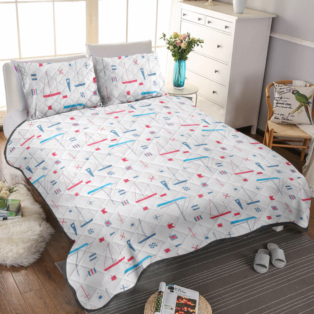 Sailboat Lighthouse CLM1810136B Quilt Bedding Set