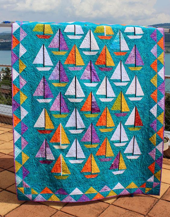 Sailboats CLM0910152 Quilt Blanket