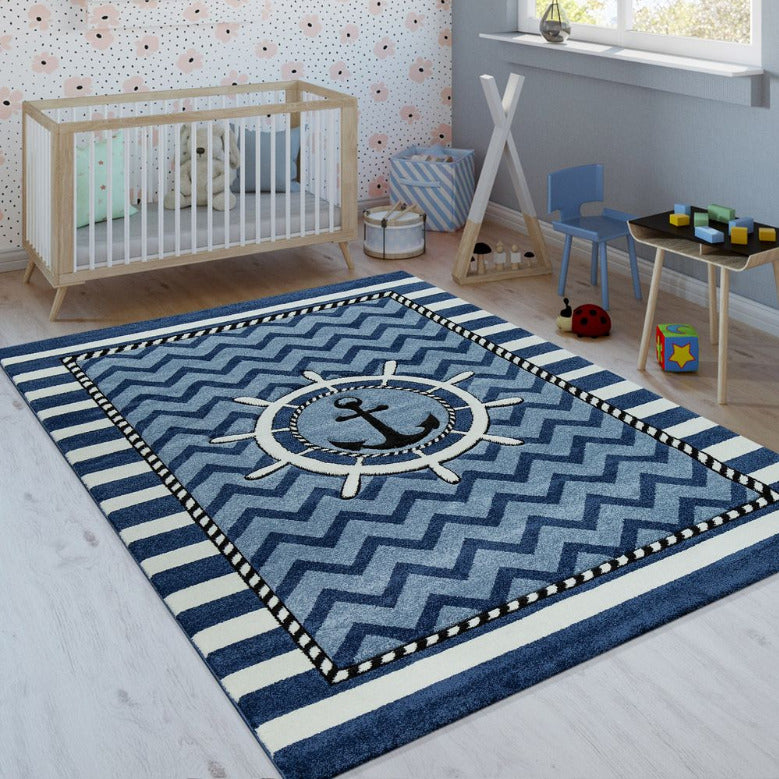 Sailors Anchor Blue White CLM0510206M Rug