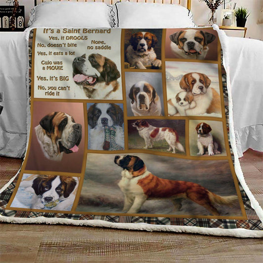 Saint Bernard CL10100224MDF Sherpa Fleece Blanket