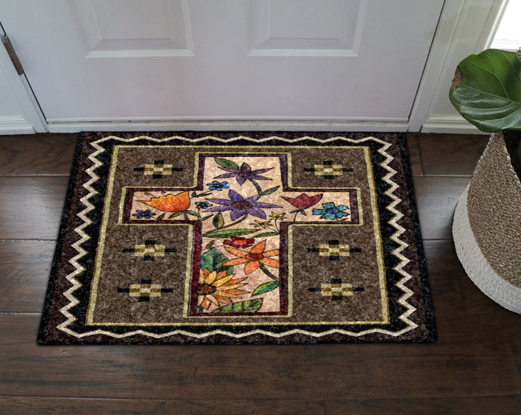 Saint Cross Flower HN19100076D Non-slip Door mats