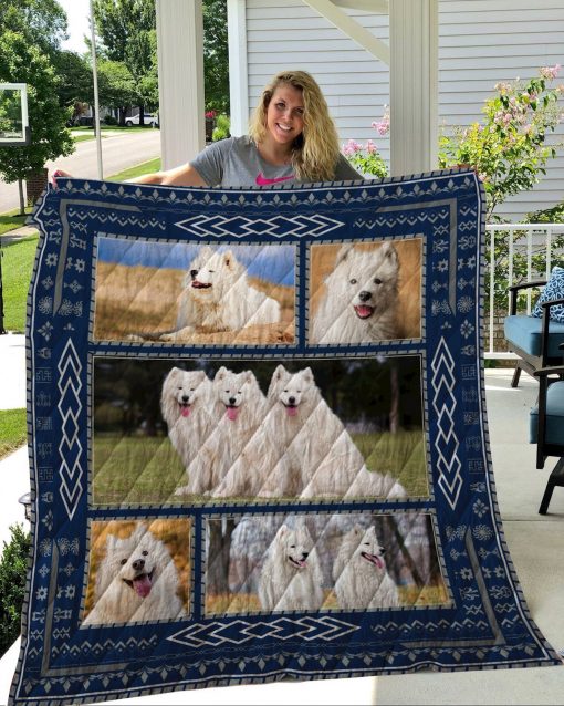 Samoyed CL12110158MDQ Quilt Blanket