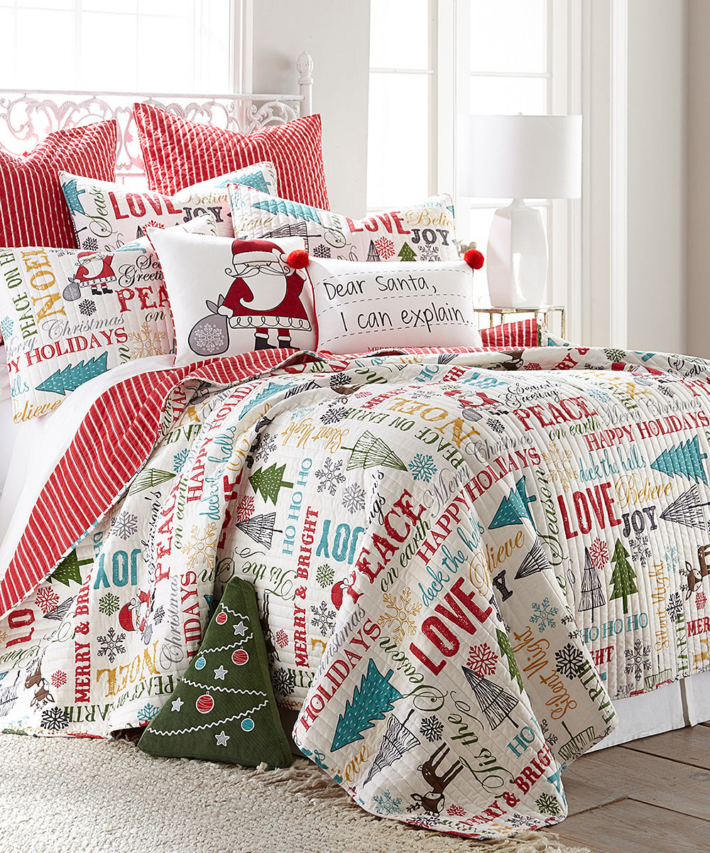 Santa Claus Lane CLA0111374B Quilt Bedding Set