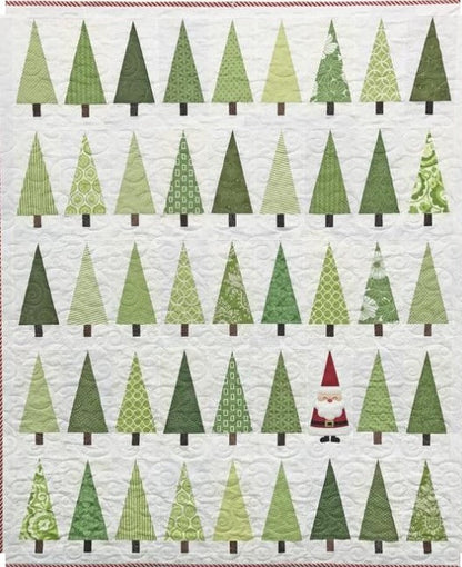 Santa In The Trees CLA1910415Q Quilt Blanket