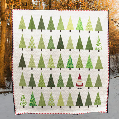 Santa In The Trees CLA1910415Q Quilt Blanket