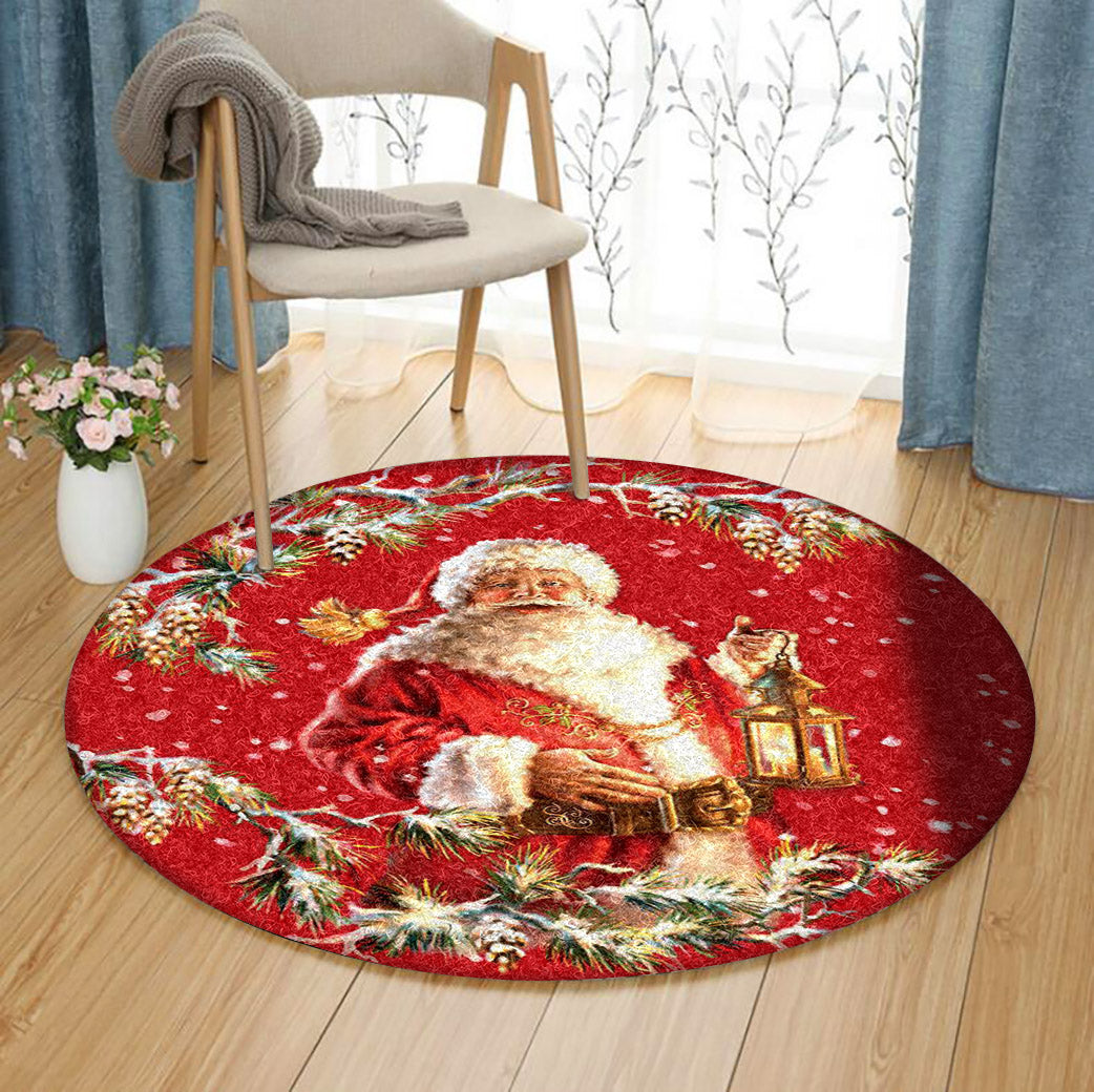 Santa Claus Christmas HM1810139TM Round Area Rug