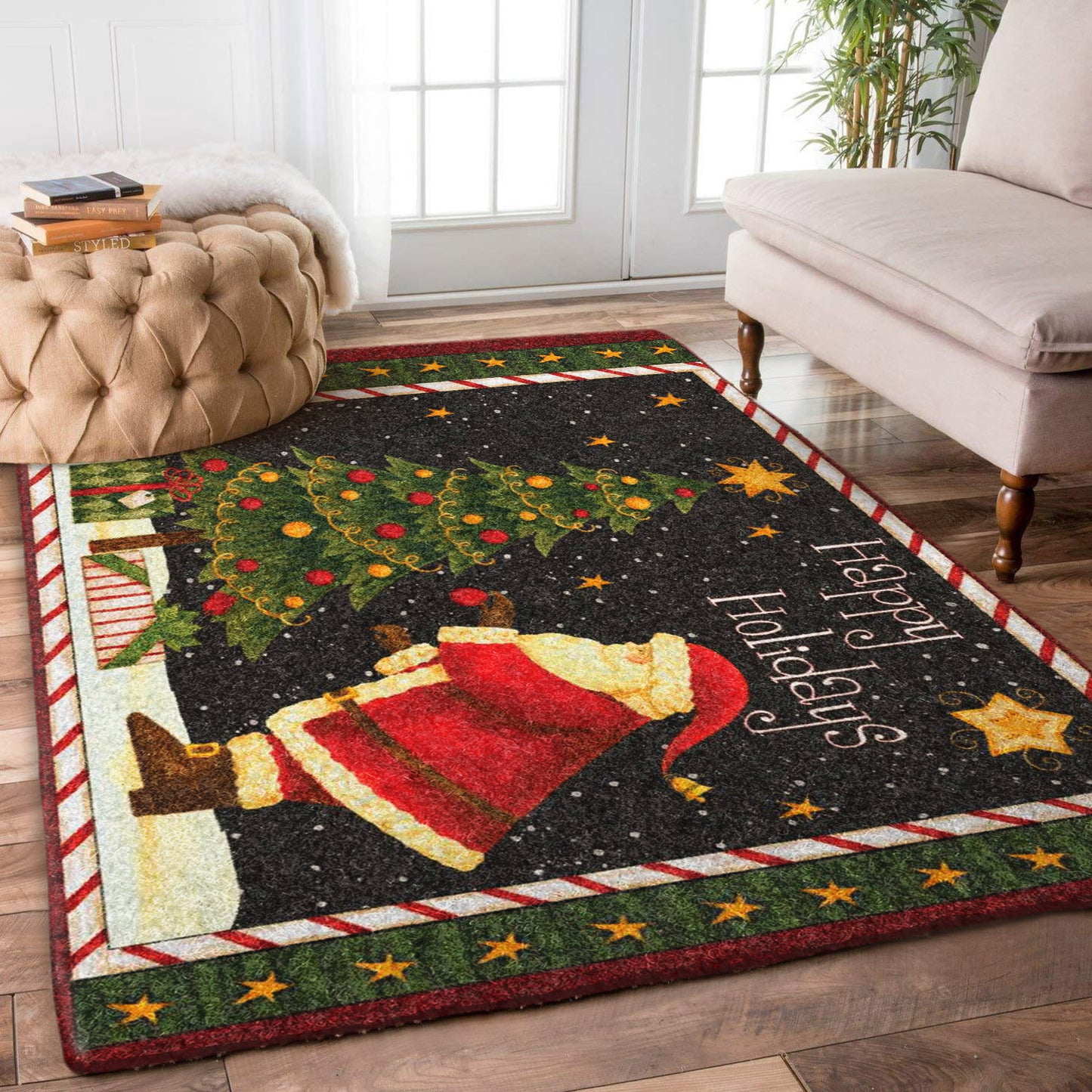 Santa Claus Christmas Tree BL1210106R Rug