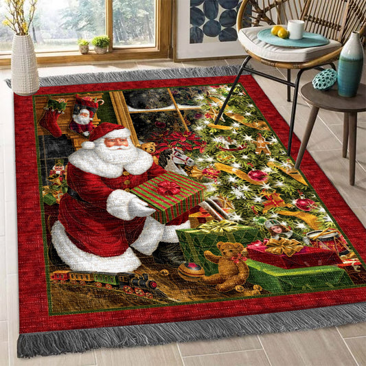 Santa Claus Merry Christmas CG1910220F Decorative Floor-cloth