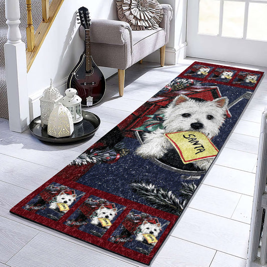 Santa Letter Westie Christmas Garden NP1211011RU Runner Rug
