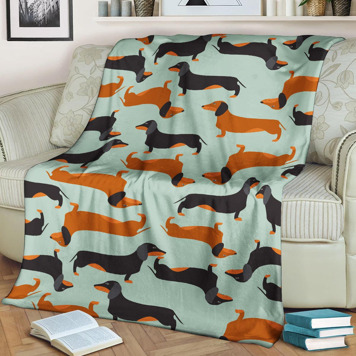 Sausage Dog Dachshund CLA21100314F Sherpa Fleece Blanket