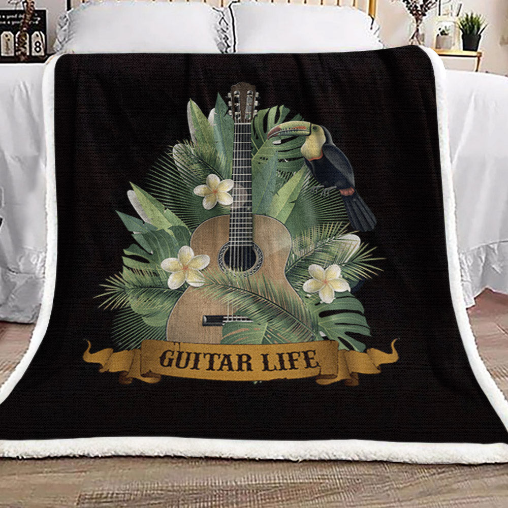 Savana Acoustic Guitar Life CL19100374MDF Sherpa Fleece Blanket