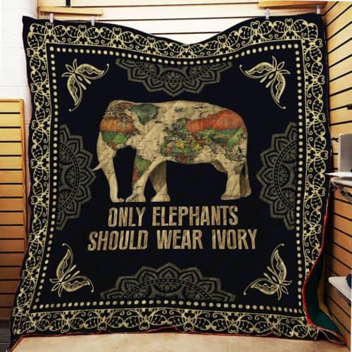 Save Elephants CL22100464MDQ Quilt Blanket