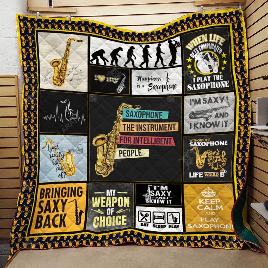 Saxophone CLH1312237Q Quilt Blanket