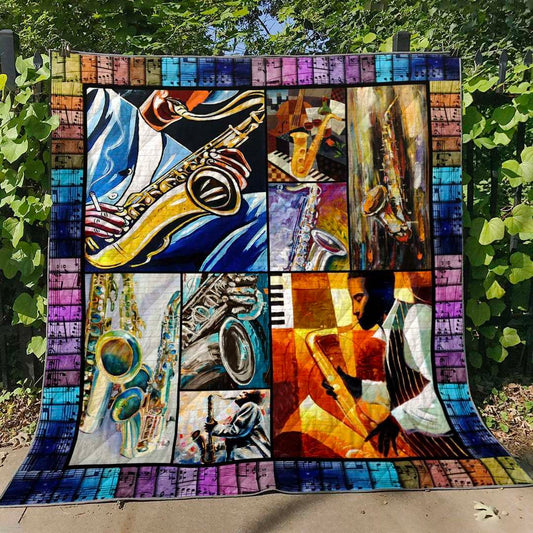 Saxophone NN200620 Quilt Blanket