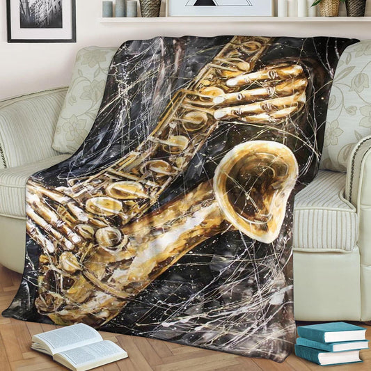 Saxophone HM0809138TT Sherpa Fleece Blanket