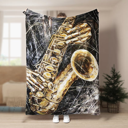 Saxophone HM0809138TT Sherpa Fleece Blanket