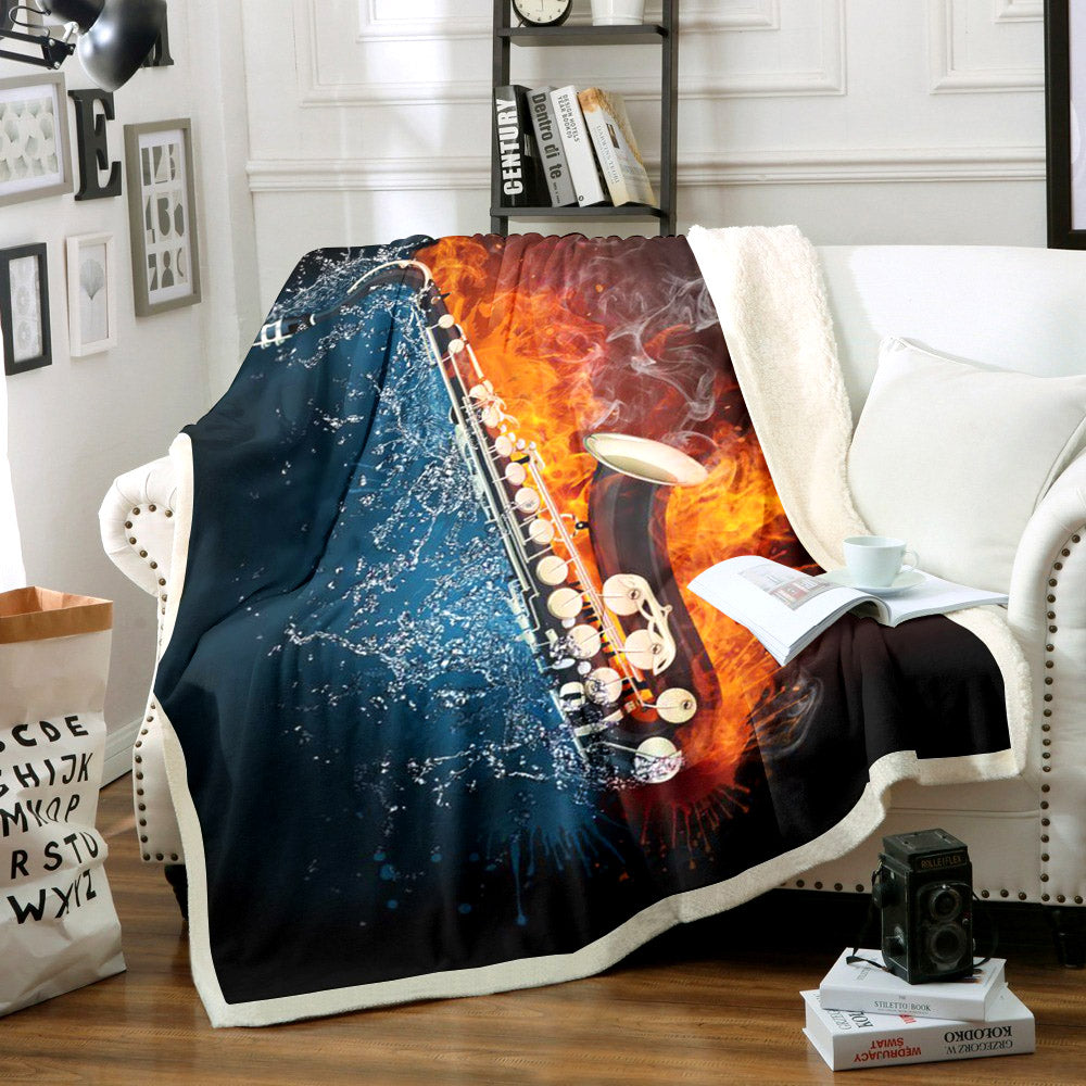 Saxophone HM1409125TT Sherpa Fleece Blanket