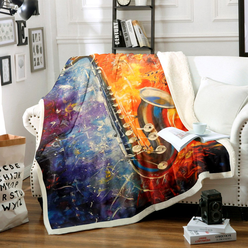 Saxophone HM1409126TT Sherpa Fleece Blanket