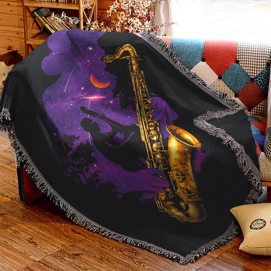 Saxophone TL0410137S Throw Blankets For Sofa