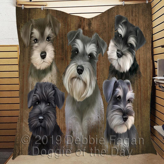 Schnauzer CL18111419MDQ Quilt Blanket