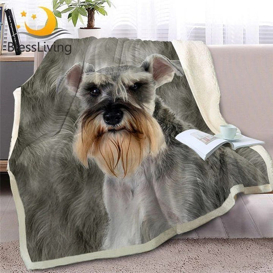 Schnauzer CLA140845 Sherpa Fleece Blanket