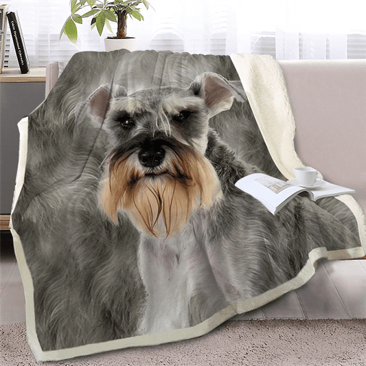 Schnauzer CLM140835 Sherpa Fleece Blanket