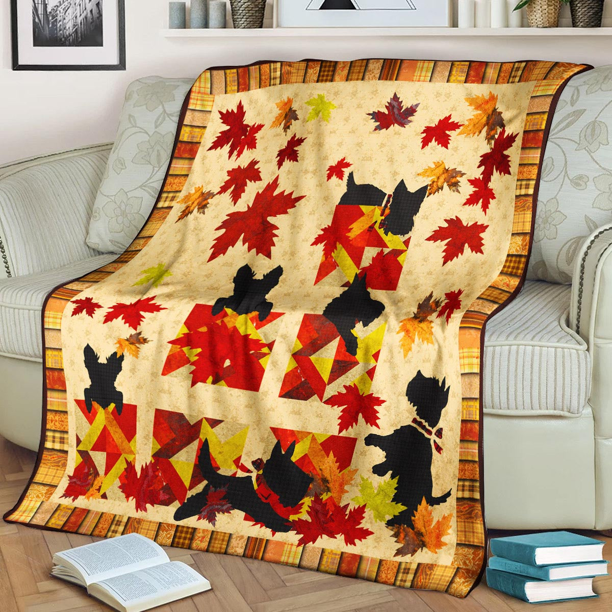 Schnauzer DD0309079F Sherpa Fleece Blanket