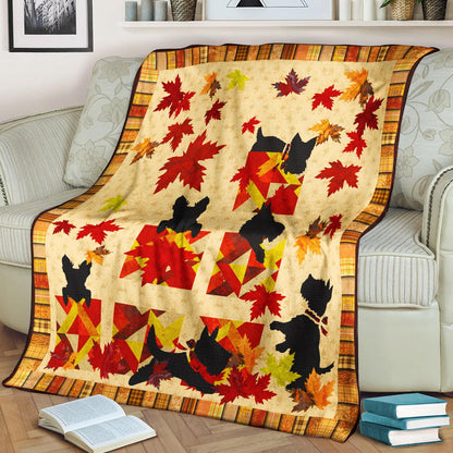 Schnauzer DD0309079F Sherpa Fleece Blanket