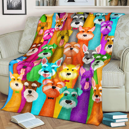 Schnauzer DD070974F Sherpa Fleece Blanket