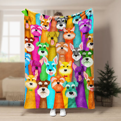Schnauzer DD070974F Sherpa Fleece Blanket