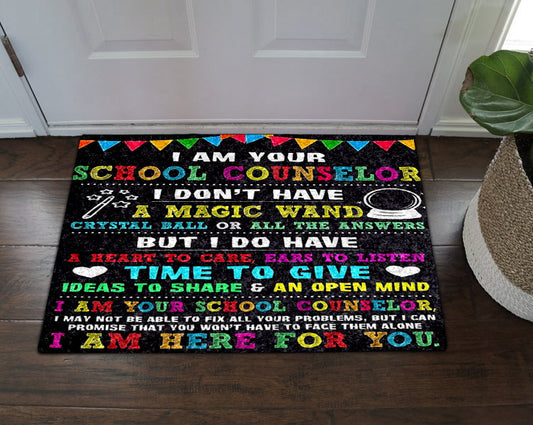 School I Am Your School Counselor CL18110819MDD Non-slip Door mats