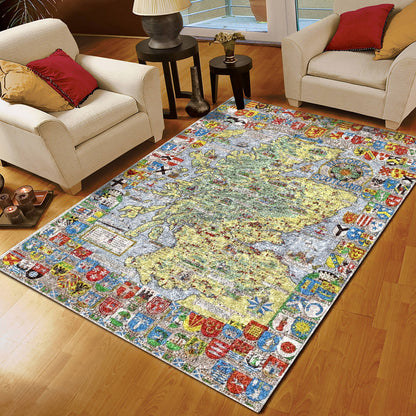 Scotland Tartan Map CL0110100MDR Rug